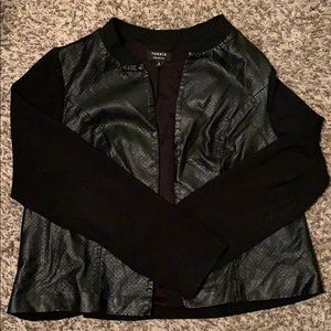 Black faux leather jacket